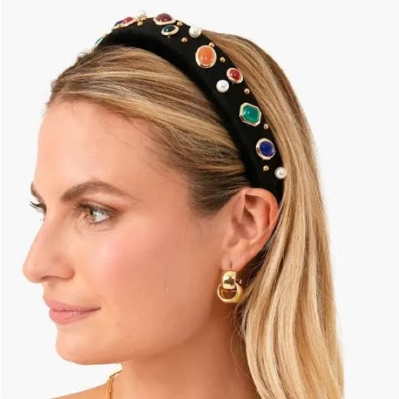 Lele Sadoughi Jewel Rainbow Bezel Alice headband - Picture 1 of 5